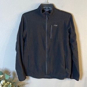 Outdoor Research Soleil Jacket Fleece Gray Full Zip Polyester Men's Large